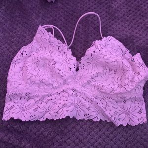 White lacy bralette